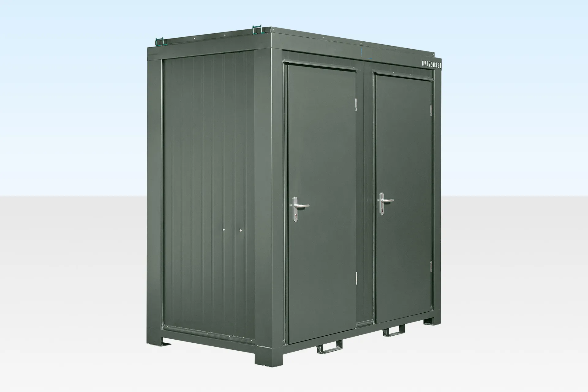 1+1 Doppel WC mit Wasseranschluss, 2,44 m x 1,52 m (Flaschengrün) – Bild 2