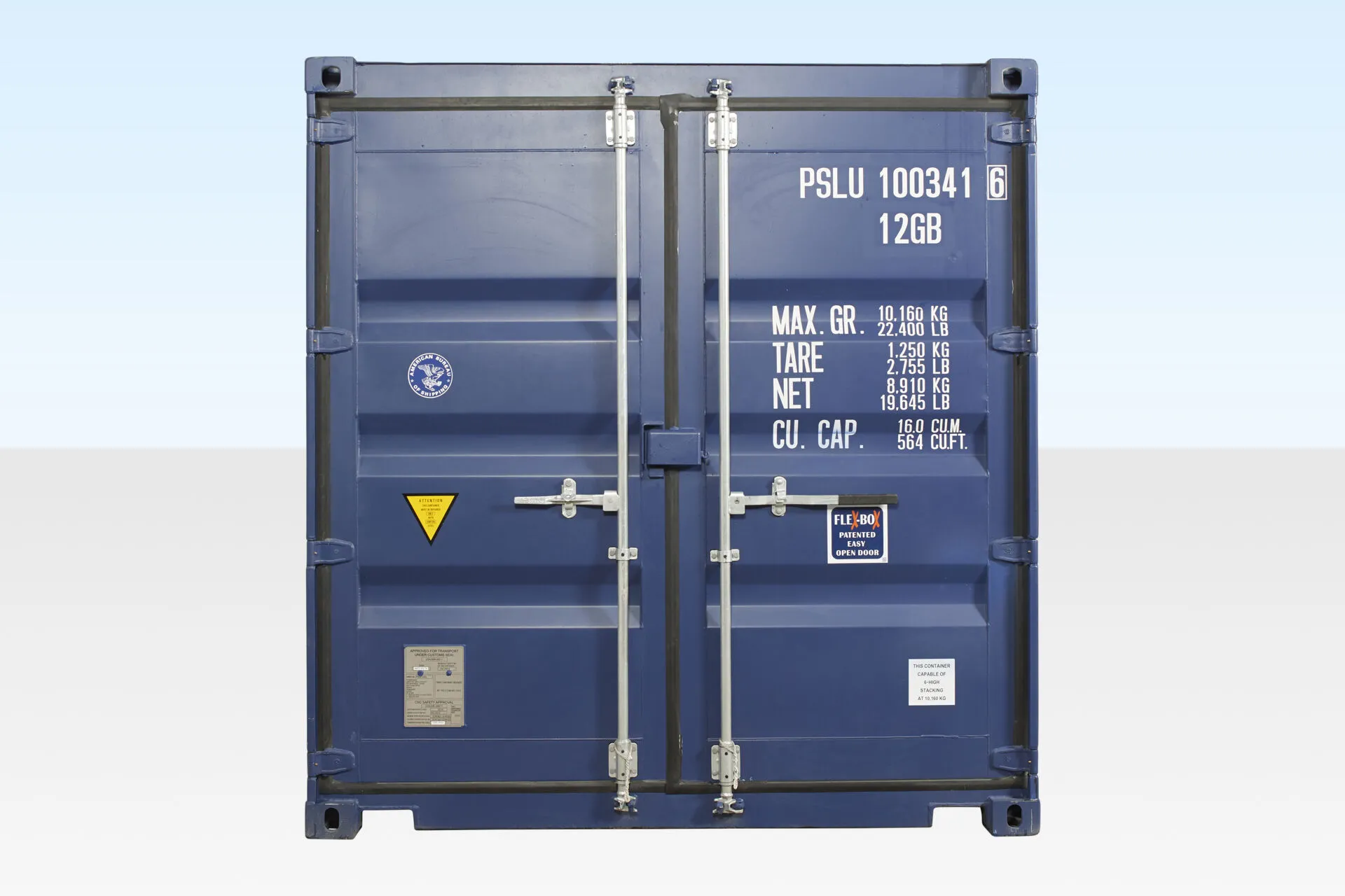 10 Fuß x 8 Fuß Einweg-Seecontainer – Blau – Bild 5