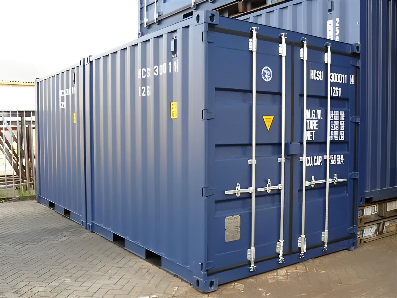 10 Fuß x 8 Fuß Einweg-Seecontainer – Blau – Bild 3