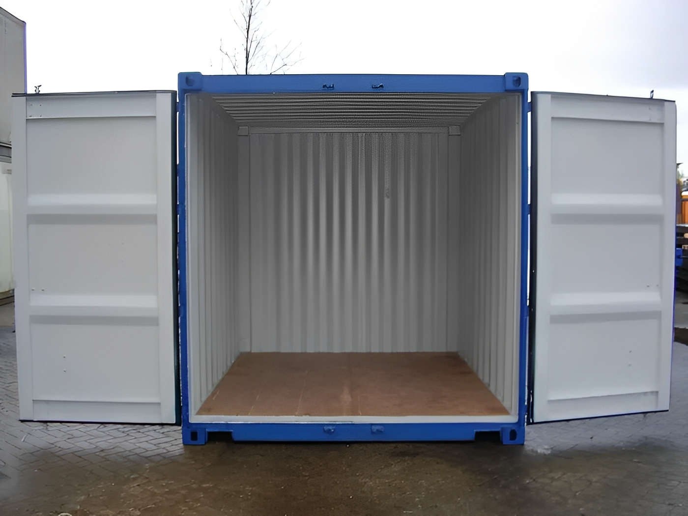 10 Fuß x 8 Fuß Einweg-Seecontainer – Blau – Bild 2