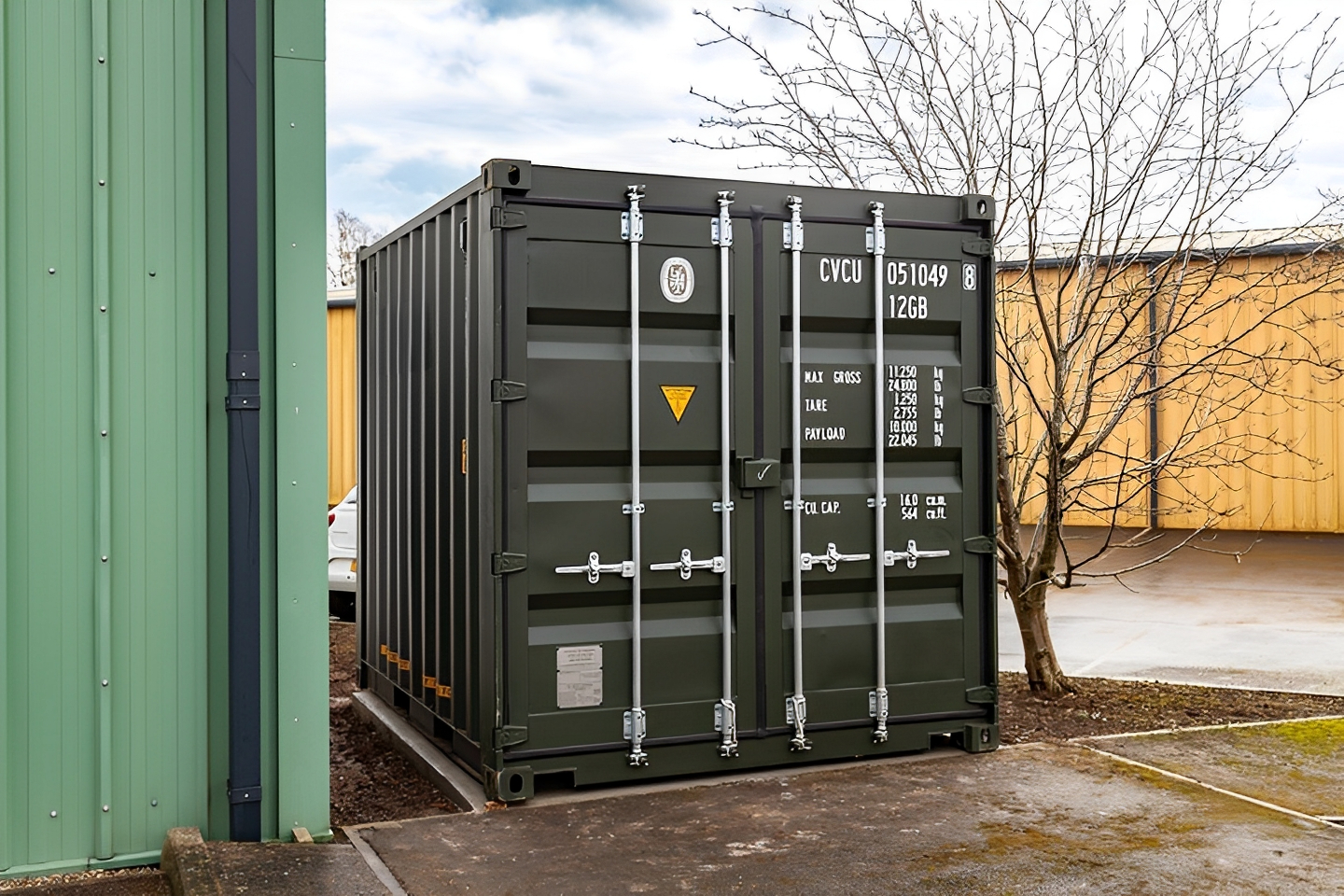 10 Fuß x 8 Fuß großer Seecontainer, Einweg-Grün – Bild 5