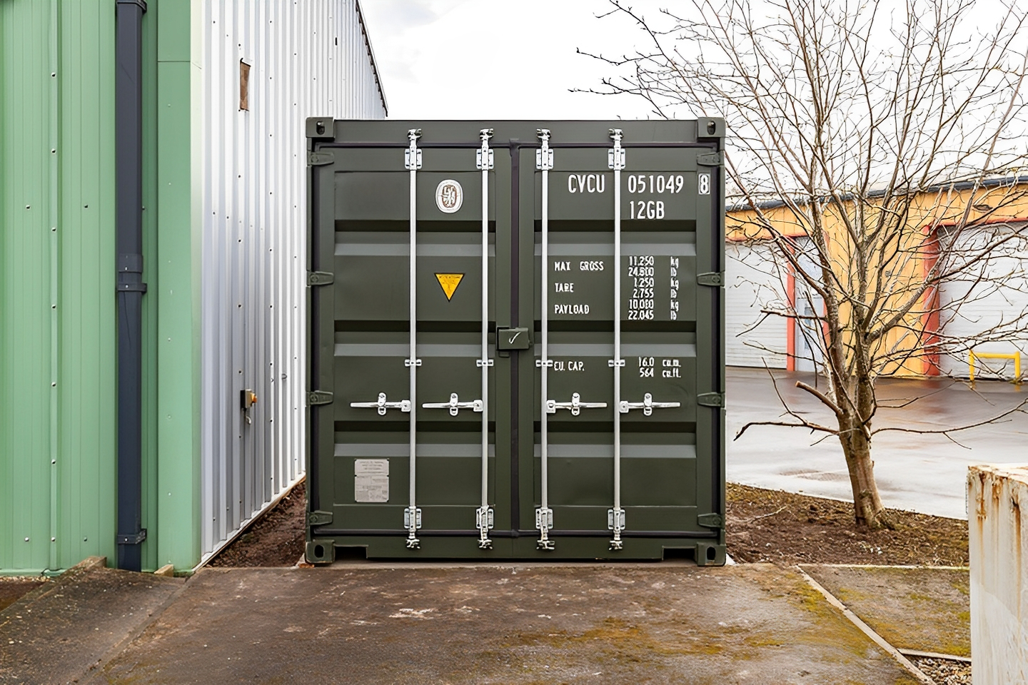 10 Fuß x 8 Fuß großer Seecontainer, Einweg-Grün – Bild 7