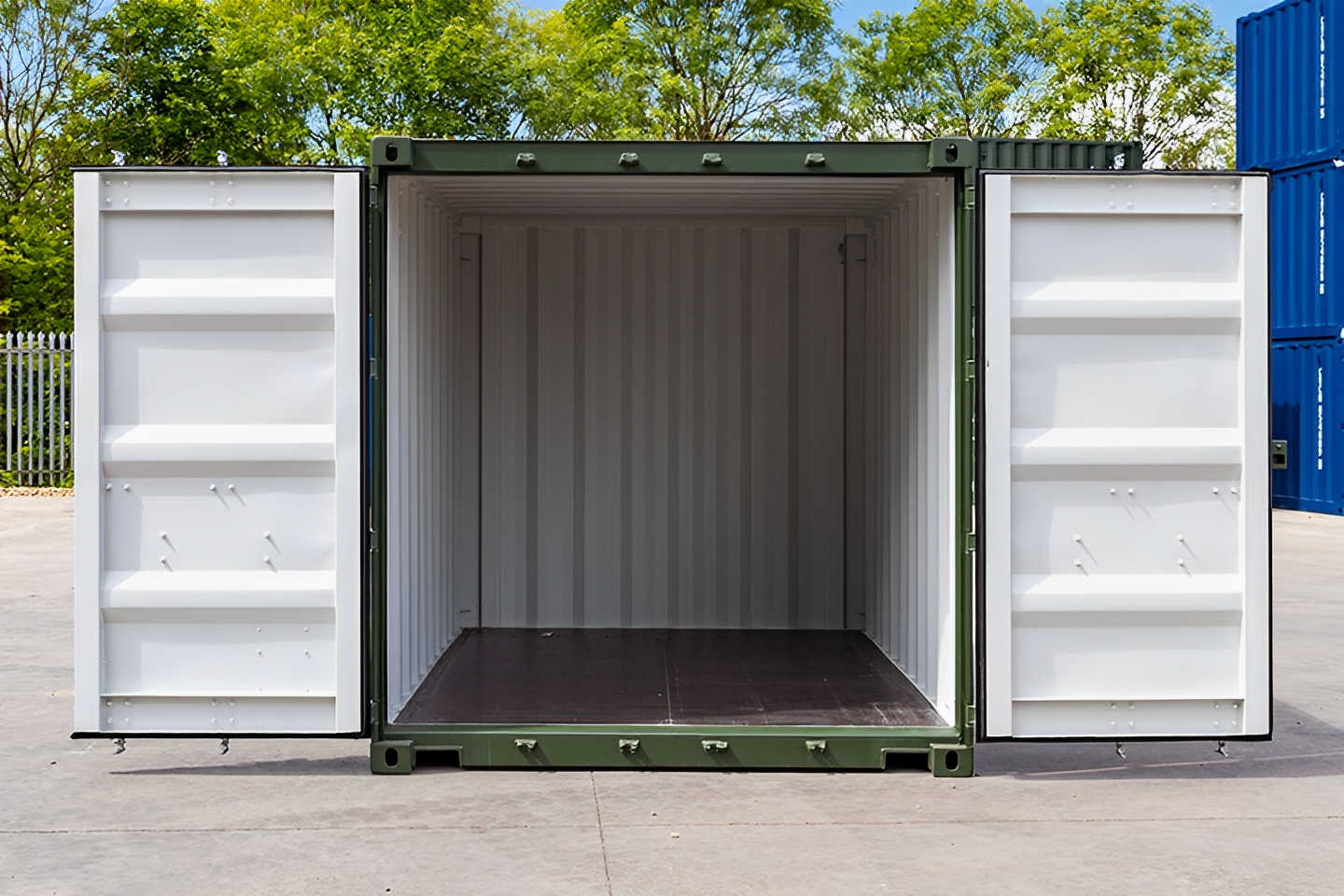 10 Fuß x 8 Fuß großer Seecontainer, Einweg-Grün – Bild 2