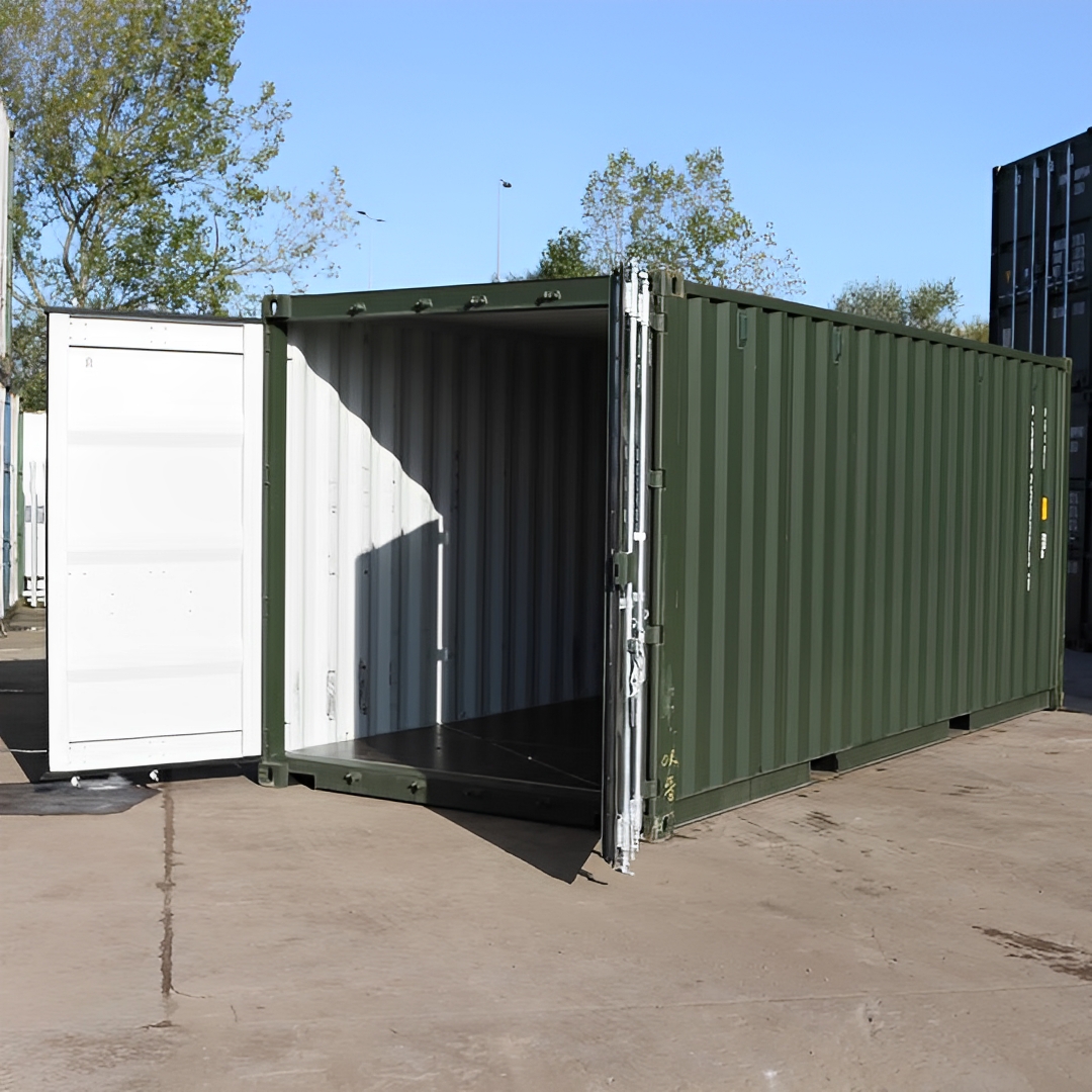 20 Fuß Einweg Seecontainer – Dunkelgrün – Bild 2