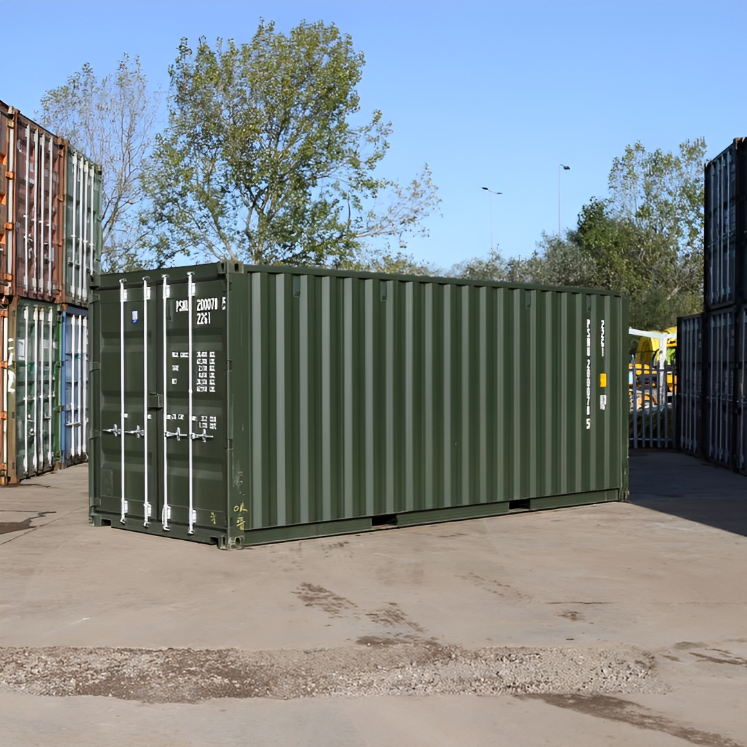 20 Fuß Einweg Seecontainer – Dunkelgrün