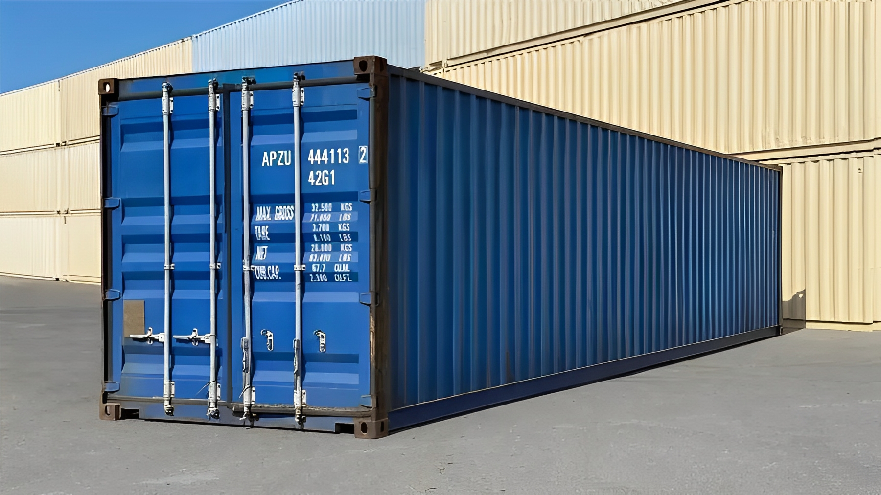 40 Fuß x 8 Fuß großer gebrauchter Seecontainer – Standard