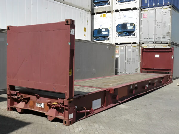 40 Fuß x 8 Fuß gebrauchter Flatrack Seecontainer