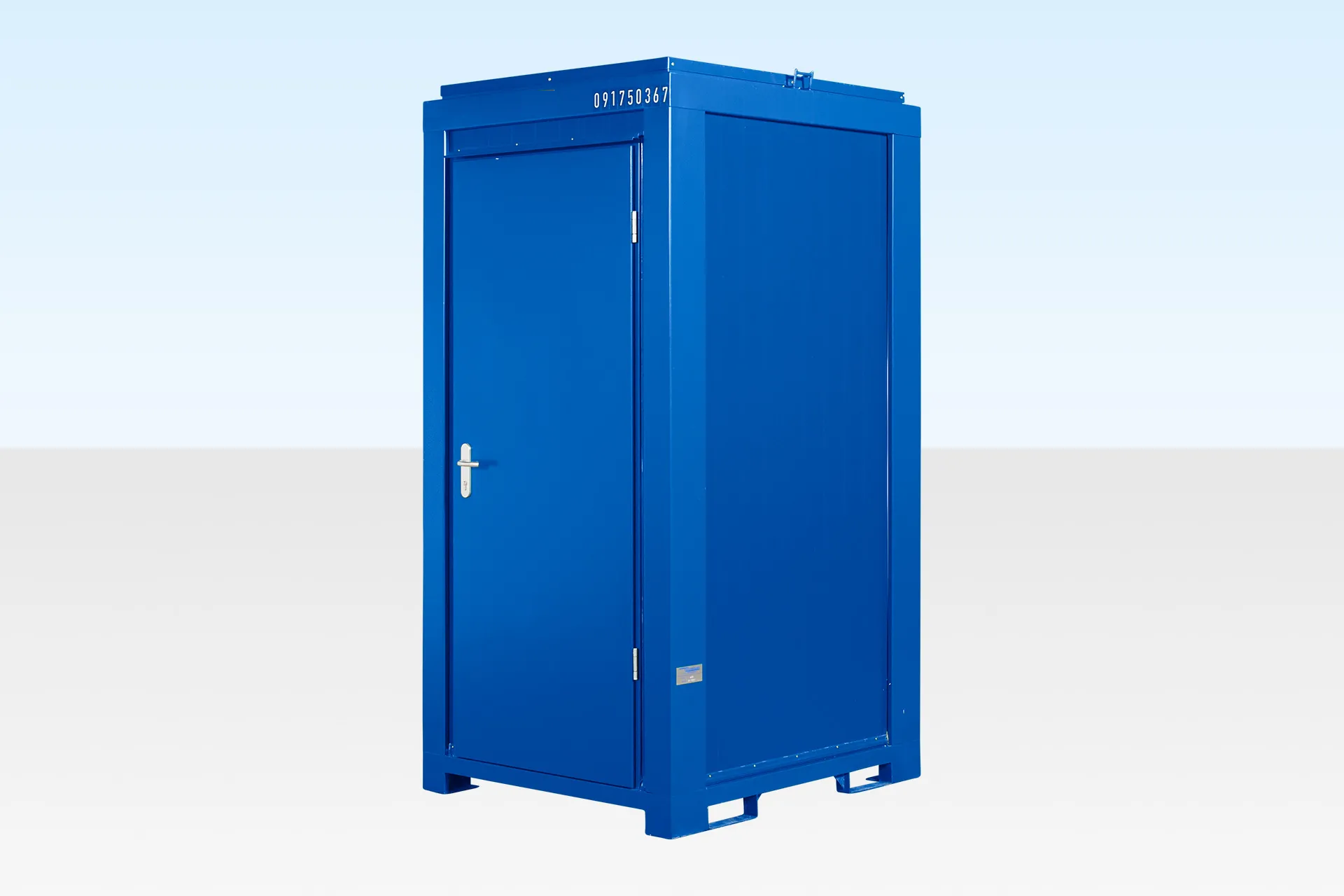 5 Fuß x 4 Fuß Einzel-WC mit Wasseranschluss (Blau) – Bild 2